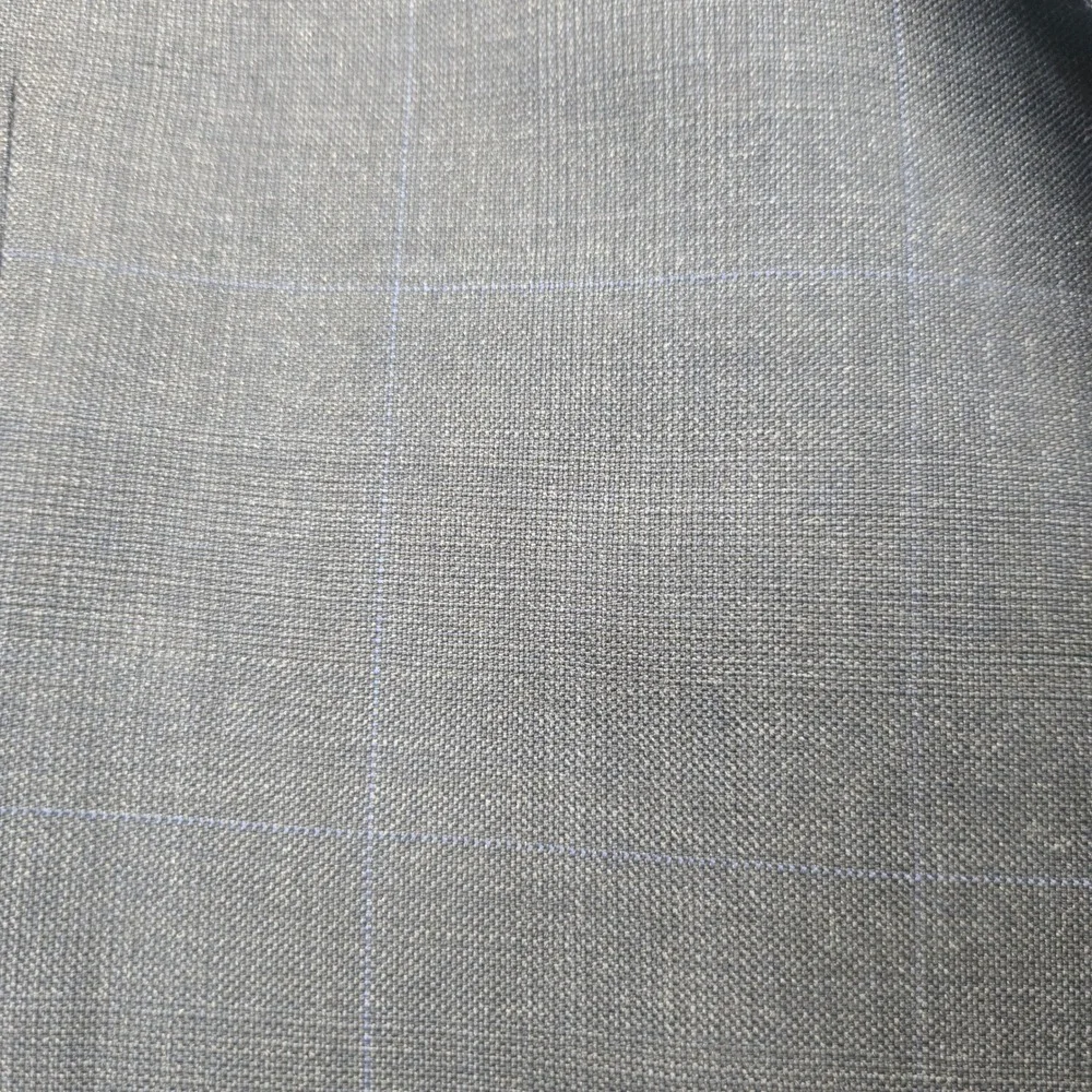 Lauren Ralph Lauren Mens 46R Wool Suit Jacket Blazer Navy Blue Glen‎ Plaid 46 R